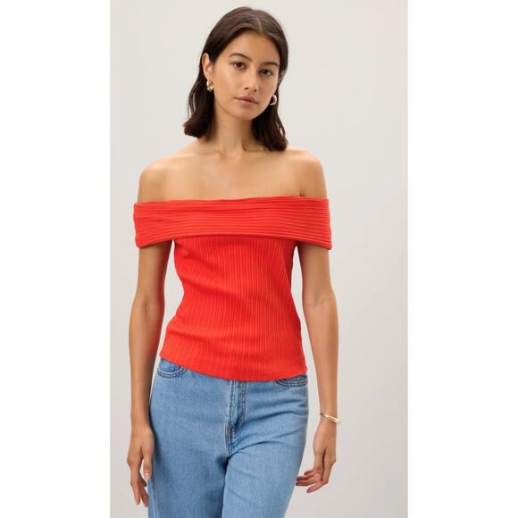 NWT Madewell Ribbed Off The Shoulder Top Size XS - Picture 1 of 4